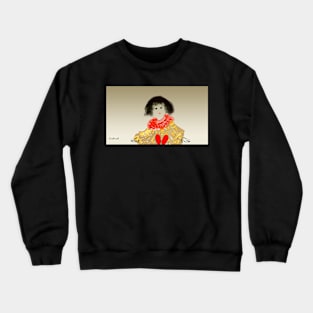 Girl in Red-Shoes Crewneck Sweatshirt